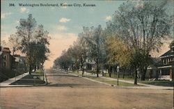 Washington Boulevard Kansas City, KS Postcard Postcard Postcard