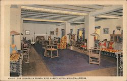 The Lounge, La Posada, Fred Harvey Hotel Winslow, AZ Postcard Postcard Postcard