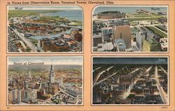 Views from Observation Room, Terminal Tower Postcard