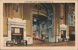 The Lobby, Union Station Kansas City, MO Postcard Postcard Postcard