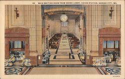 Main Waiting Room from Grand Lobby, Union Station Postcard
