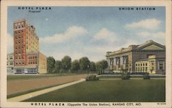 Hotel Plaza Opposite The Union Station Postcard