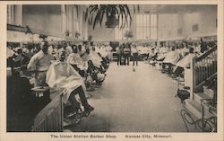 Union Station Barber Shop Postcard