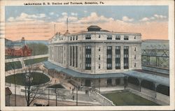 Lackawanna Railroad Station and Terraces Postcard