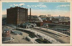 Pennsylvania Railroad Station Postcard