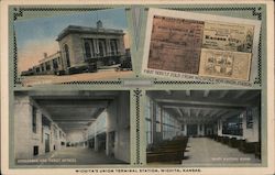 Wichita's Union Terminal Station Kansas Postcard Postcard 