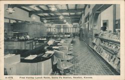 Fred Harvey Lunch Room, Santa Fe Station Newton, KS Postcard Postcard 