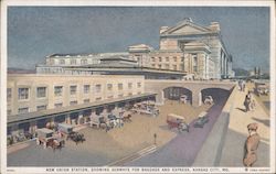 New Union Station, showing subways for baggage and express Postcard