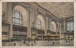 Grand Lobby Showing Ticket Offices, New Union Station Postcard