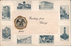 Greetings From Chicago Postcard