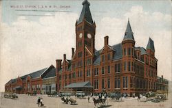 Wells Street Station, Chicago & Northwestern Railway Illinois Postcard Postcard Postcard