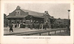 The Santa Fe Depot Marion, KS Postcard Postcard Postcard