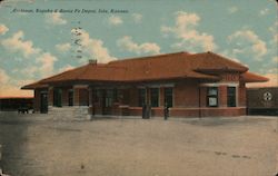 Atchison, Topeka & Santa Fe Depot Postcard