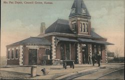 Missouri Pacific Depot Council Grove, KS Postcard Postcard Postcard