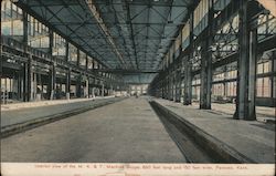 Interior, Missouri, Kansas & Texas Machine Shops Postcard