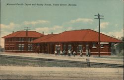 Missouri Pacific Depot and Eating House Yates Center, KS Postcard Postcard Postcard