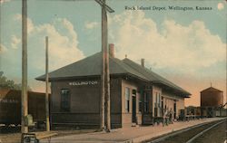 Rock Island Depot Wellington, KS Postcard Postcard Postcard