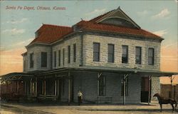 Santa Fe Depot Ottawa, KS Postcard Postcard Postcard