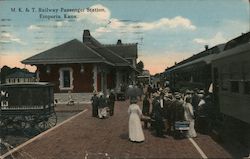 Missouri, Kansas & Texas Railway Passenger Depot Postcard