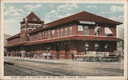 Santa Fe Station and Eating House Chanute, KS Postcard Postcard Postcard