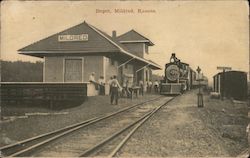 Depot Mildred, KS Postcard Postcard Postcard