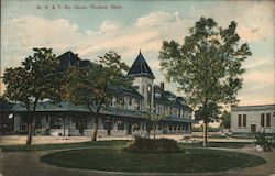 Missouri, Kansas & Texas Railway Depot Postcard