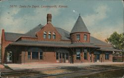 Santa Fe Depot Leavenworth, KS Postcard Postcard Postcard