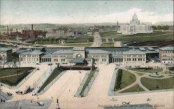 Union Station and State Capitol Postcard
