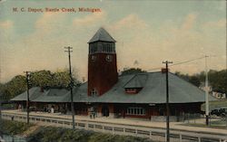 Michigan Central Depot Battle Creek, MI Postcard Postcard Postcard