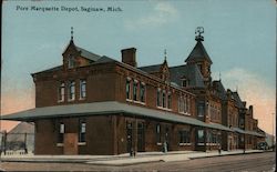 Pere Marquette Depot Saginaw, MI Postcard Postcard Postcard