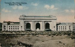 Entrance, New Union Station Postcard