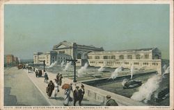 New Union Station from Main Street Viaduct Kansas City, MO Postcard Postcard Postcard