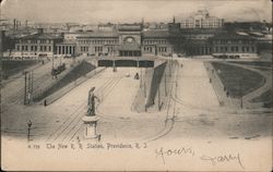 New Rail Road Station Postcard