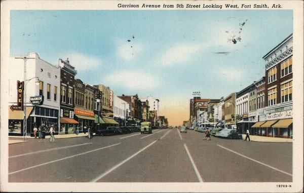 Garrison Avenue from 9th Street Looking West Fort Smith Arkansas