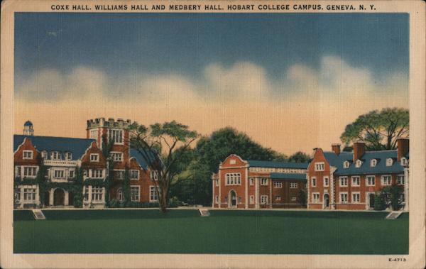 Coxe Hall, Williams Hall and Medbery Hall - Hobart College Campus Geneva New York