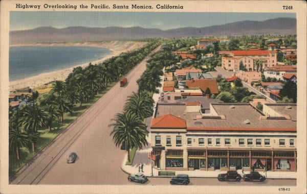 Highway Overlooking the Pacific Santa Monica California