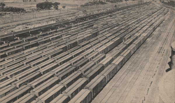 Train Cars at Wheat Storage Elevator Turner Kansas