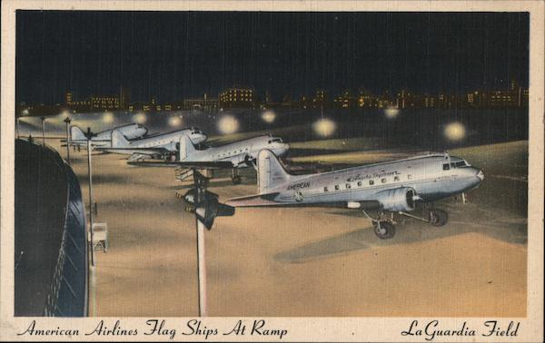 American Airlines Flag Ships at Ramp - LaGuardia Field New York