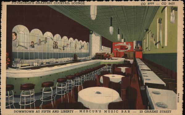 Mercur's Music Bar, Pittsburgh Smartest Cocktail Lounge Pennsylvania
