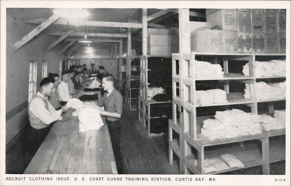 Recruit Clothing Issue - U.S. Coast Guard Training Station Curtis Bay Maryland