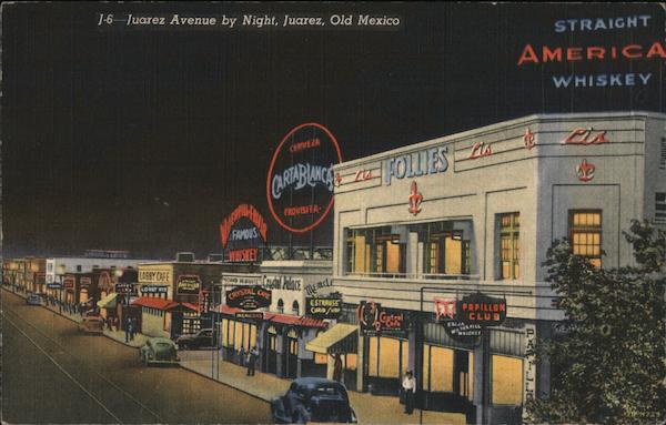 Juarez Avenue by Night CH Mexico