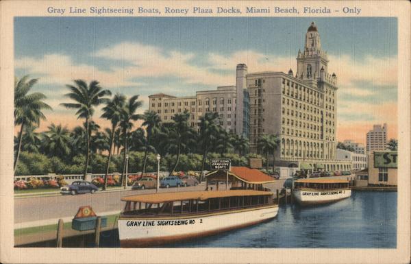 Gray Line Sightseeing Boats, Roney Plaza Docks Miami Beach Florida