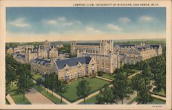 Lawyers Club University of Michigan Postcard