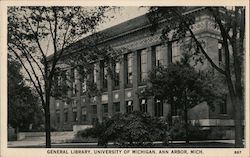 General Library, University of Michigan Postcard