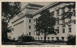 Angel Hall, University of Michigan, Ann Arbor, Much Postcard