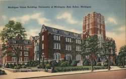 Michigan Union Building, University of Michigan Postcard