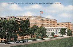 University of Michigan Hospital, With New Addition Postcard