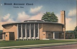 Blessed Sacrament Church Holyoke, MA Postcard Postcard Postcard