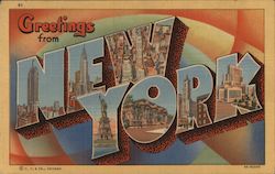 Greetings from New York - Skyscrapers Postcard