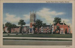 Topeka High School Kansas Postcard Postcard Postcard